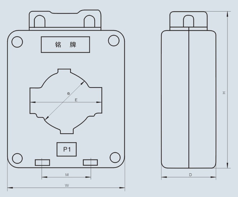 LN2-0.66-Ⅰ型电流互感器外形结构图