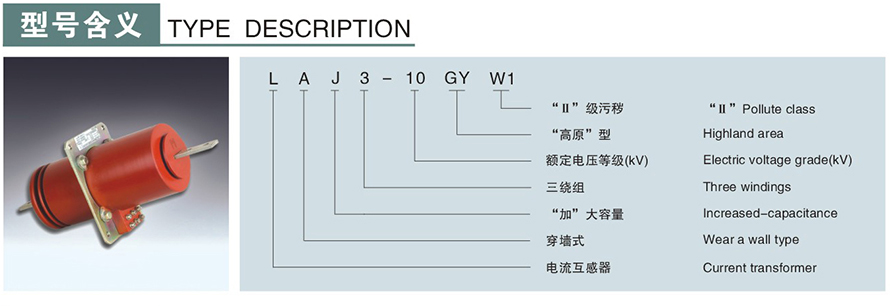 LAJ3-10GYW1型电流互感器型号说明