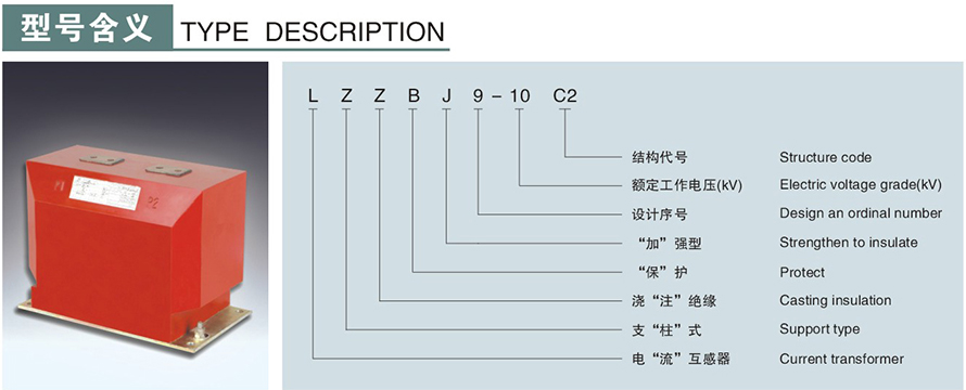 LZZBJ9-10C2型电流互感器型号说明