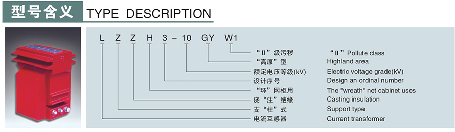 LZZH3-10GYW1型电流互感器型号说明