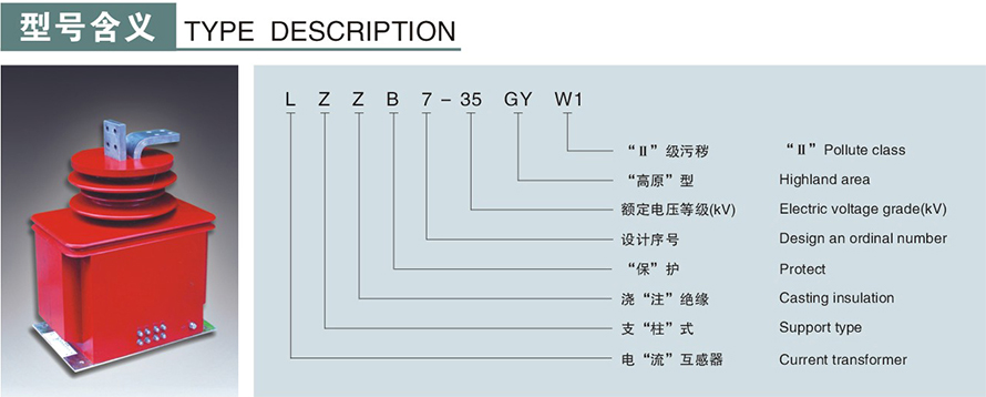 LZZB7-35GYW1型电流互感器型号说明