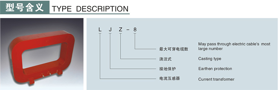 LJZ-8型零序电流互感器型号说明