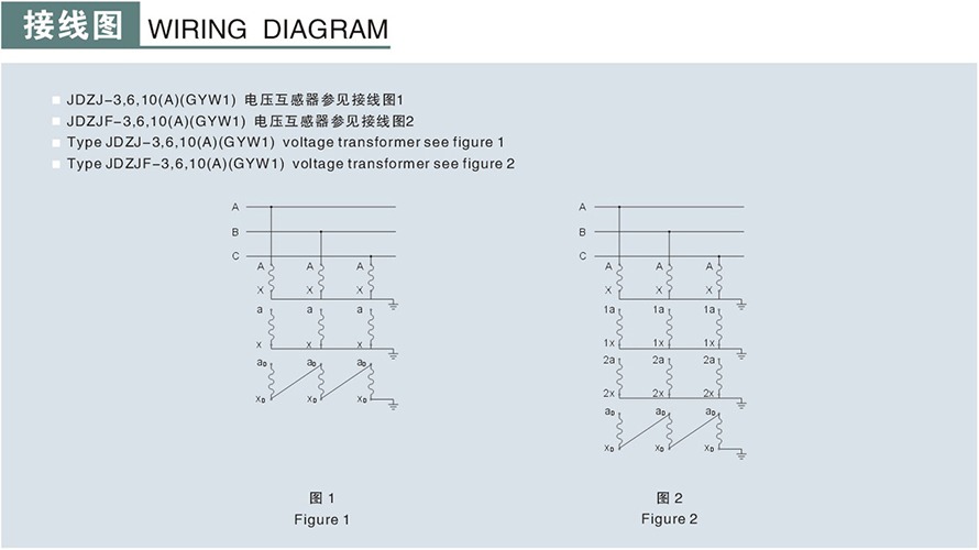 JDZJ-10GYW1(A)型电压互感器接线图
